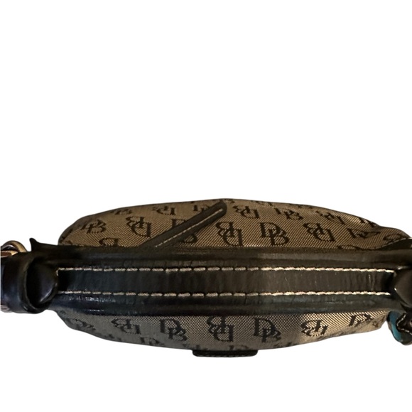 Dooney & Bourke Black Mini East West Slouch Bag Monogram Design and Leather Trim - Picture 8 of 15